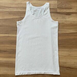 Athleta Women's Active Tank Style 649901 White Size XL Ribbed Cotton Blend